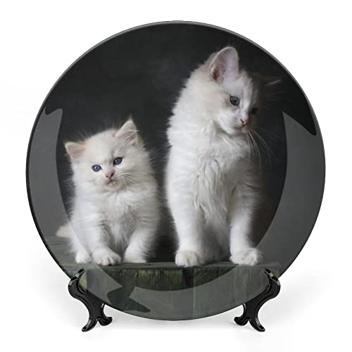 Customized Decorative Ceramic Plate with Photo or Message - 7-inch Display
