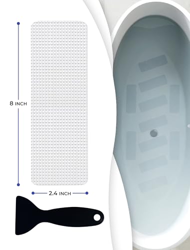 XXL Non-Slip Shower & Bathtub Strips - 12 Pack Clear Safety Grip Stickers