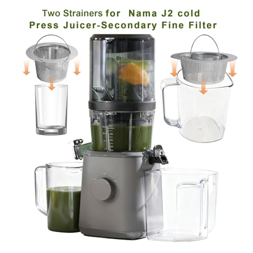 2-Pack Stainless Steel Pulp Strainer for Cold Press Juicers