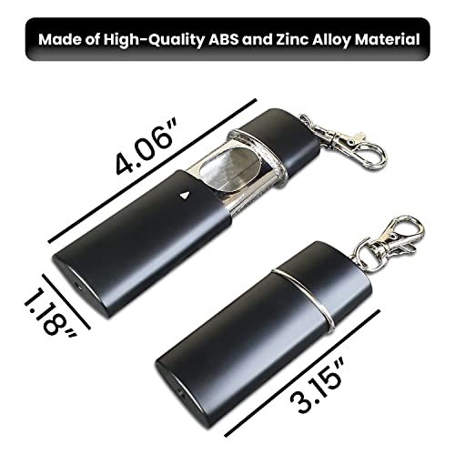 Portable Pocket Ashtray with Keychain - Smell Proof Travel Tube, Pack of 2