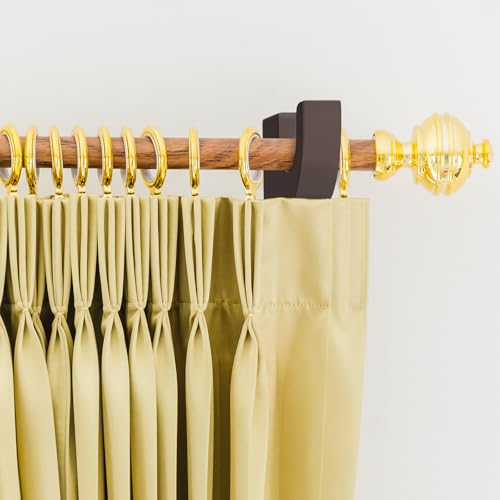 4-Pack Wooden Curtain Rod Brackets for 2-Inch Rods, 3 1/2-Inch Return