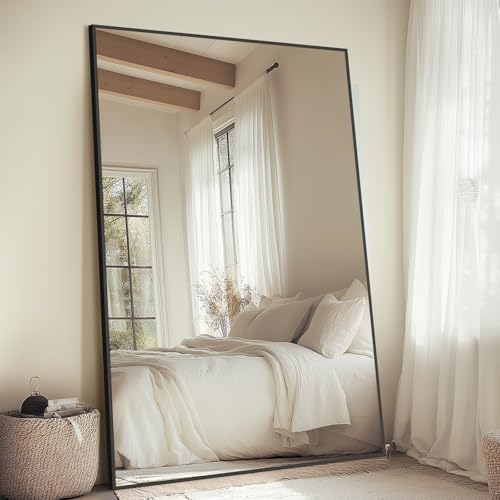 72" x 44" Oversized Full Length Floor Mirror with Aluminum Alloy Frame