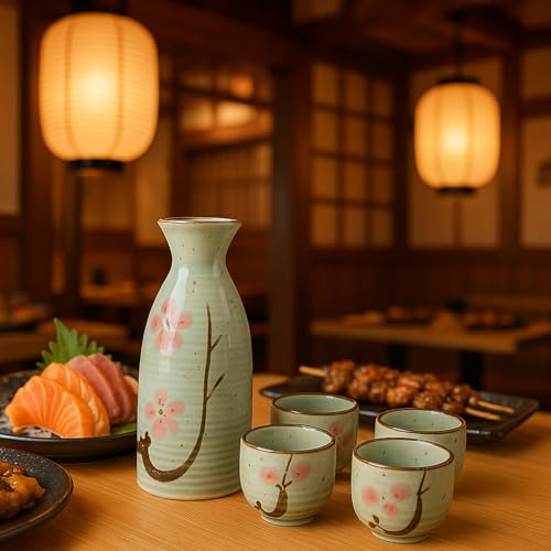 Japanese Porcelain Sake Cups Set of 2 – 1.5 oz Microwave & Dishwasher Safe Traditional Japan Made