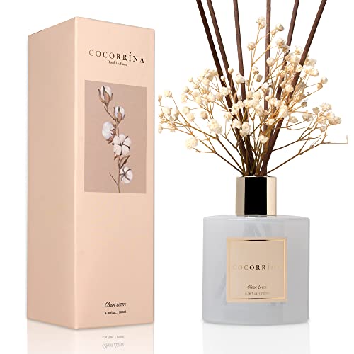 COCORRÍNA Clean Linen Reed Diffuser Set 6.7 fl oz Home Fragrance