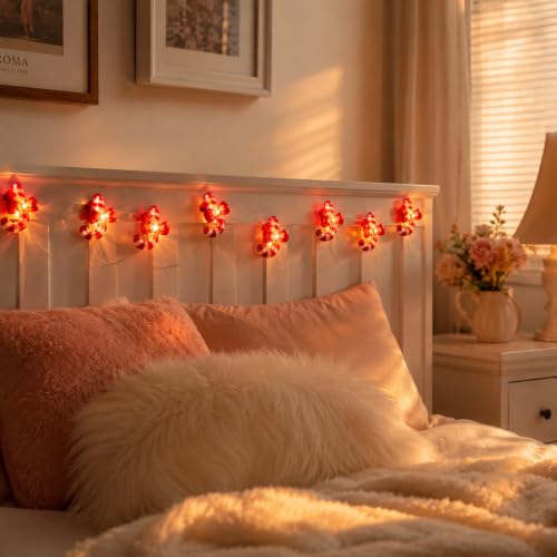 Candy Cane String Lights 10ft 30 LED Warm White Battery Operated (Candy Cane)