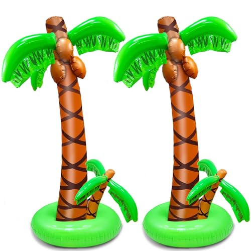 5.5ft Inflatable Palm Trees (2 Pack) - Hawaiian Luau Party Decorations