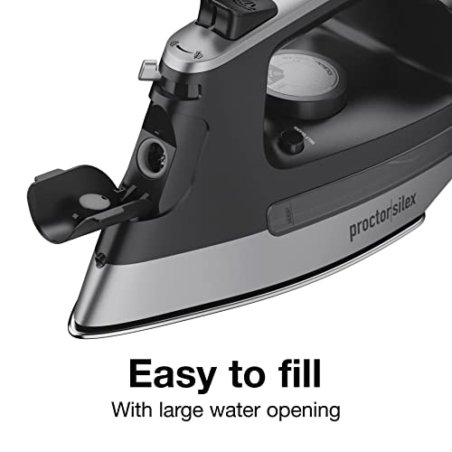 1500W Steam Iron for Clothes with Retractable Cord and Auto Shutoff