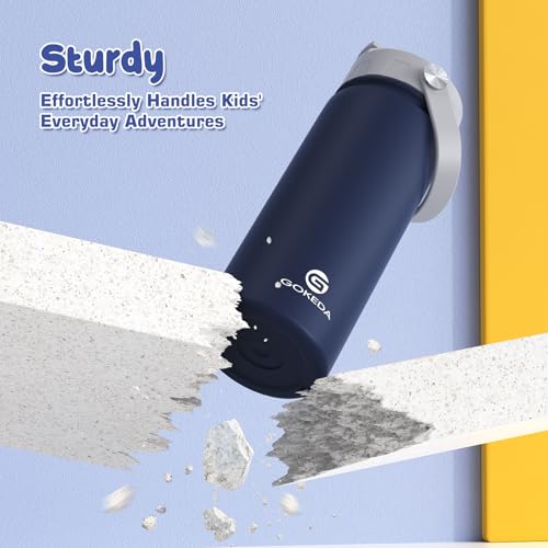 18oz Kids Stainless Steel Water Bottle with Straw 2 Pack