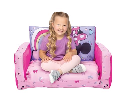 Minnie Mouse Inflatable Sofa Bed for Kids - 2-in-1 Toddler Couch & Nap Mat, Indoor & Outdoor Use