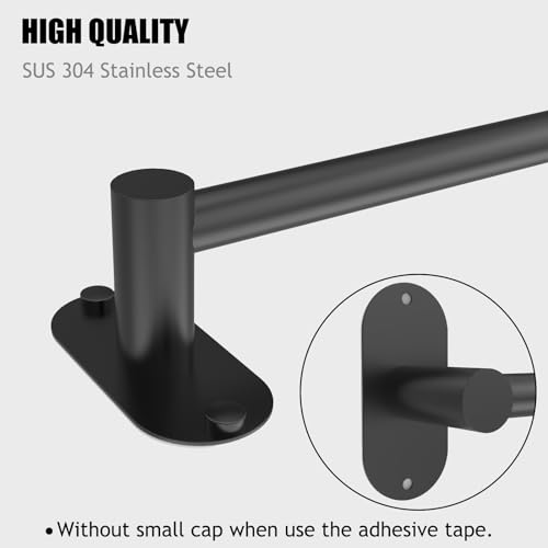 MIROAMZ Adjustable Stainless Steel Towel Bar - Wall Mount 14.4"-25.2"