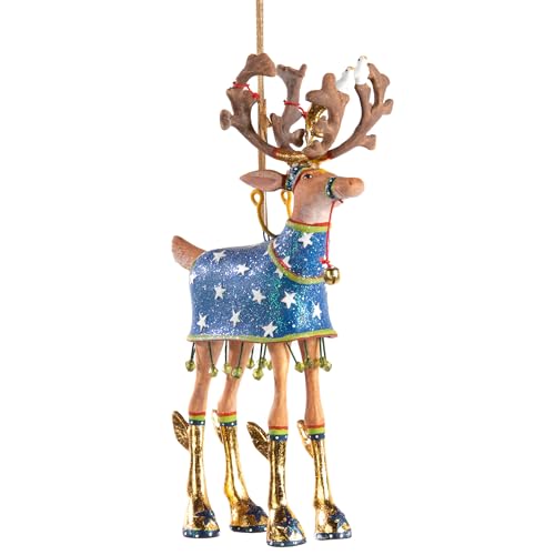 Patience Brewster Dash Away Comet Reindeer Christmas Ornament - 6.5" Hand-Painted