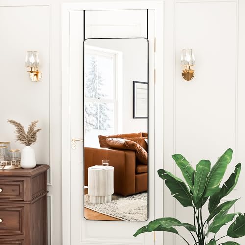 Full Length Over The Door Mirror, 49x14 Inch Wall Mounted Hanging Mirror