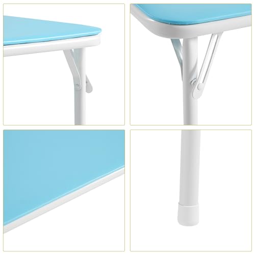 Kids Folding Activity Table and 4 Chairs Set, Padded Portable Furniture