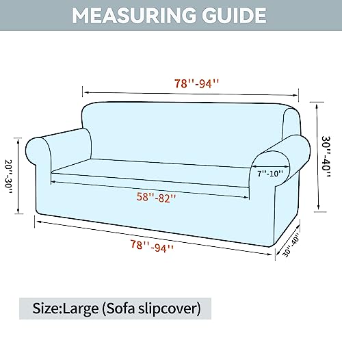 1-Piece Stretch Sofa Slipcover for 3 Cushion Couch - Furniture Protector