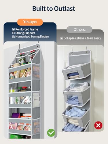 5-Tier Over the Door Hanging Organizer with Clear PVC Windows