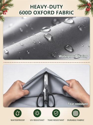 Hadisi Grey 9Ft Upright Christmas Tree Storage Bag with Support Rod Technology