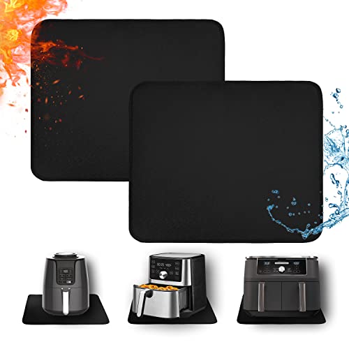 Heat Resistant Countertop Mats (2-Pack) - 18x15" Fireproof Silicone Appliance Pad
