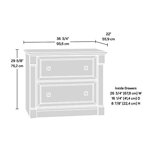 2-Drawer Lateral File Cabinet for Home Office, Vintage Oak Finish