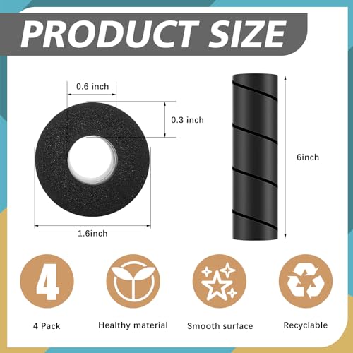 Bed Frame Toe Protectors - 6 Inch Soft Foam Guards for Furniture Legs (4 Pack)