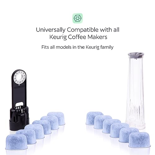 Activated Charcoal Coffee Maker Water Filter Replacements (12-Pack)