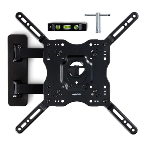 Amazon Basics Full Motion Articulating TV Wall Mount for 26-55 Inch TVs