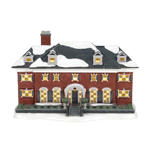 Snow Village Home Alone The McCallister House Lit Ceramic Building, 7.25"