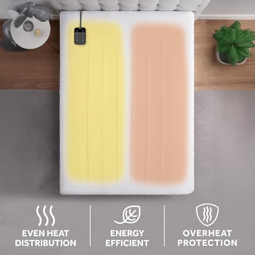 Wi-Fi Connected Electric Mattress Pad with 10 Heat Settings - King Size