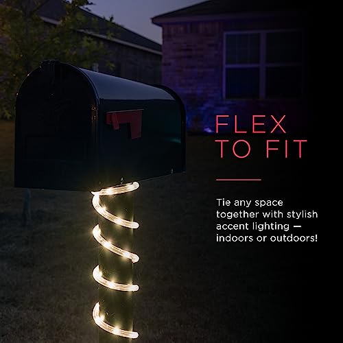 25ft Warm White LED Rope Lights - Indoor & Outdoor Accent Lighting
