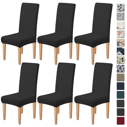 High Stretch Dining Chair Covers Set of 6, Washable & Soft