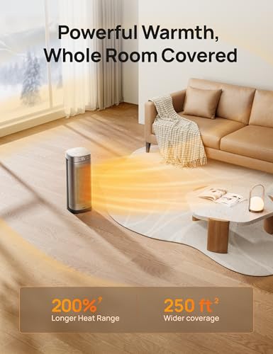 Portable Space Heater for Indoor Use with Remote and Digital Thermostat
