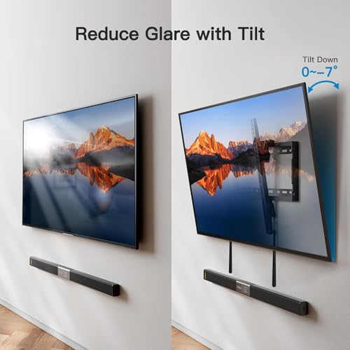 Low Profile Tilting TV Wall Mount Bracket for 37-90 Inch TVs (Up to 132lbs)