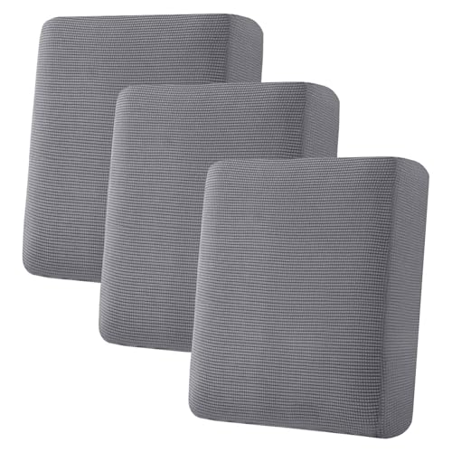 Stretch Sofa Seat Cushion Covers - 3-Piece Jacquard Couch Slipcover Set