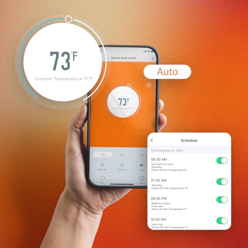 Infrared Wall Mounted Heater 1500W Wi-Fi Smart Space Saving Electric Heat