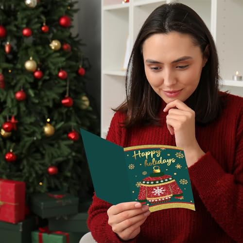 240 Sets Christmas Cards Bulk with Envelopes and Stickers Holiday