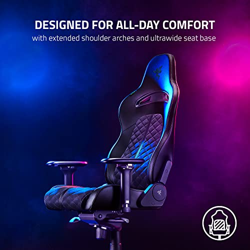 Ergonomic Gaming Chair with Built-in Lumbar Support and 152-Degree Recline