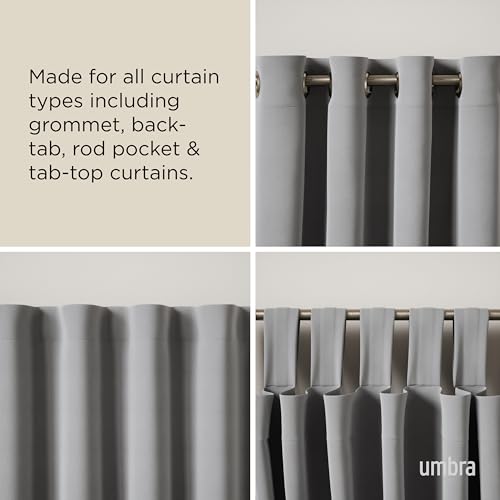 Umbra Cappa Curtain Rod ? Modern Extra Long Extendable Curtain Rod and Includes Matching Finials, Brackets & Hardware