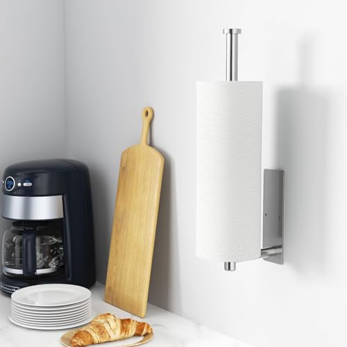 Under Cabinet Paper Towel Holder - SUS304 Stainless Steel, Brushed Nickel