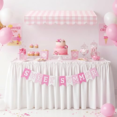 3D Carnival Awning Bulletin Board Decorations - 4 Pcs Checkered Wall Decor