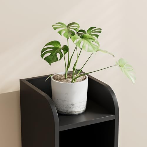 Slim Bathroom Storage Cabinet, Narrow Corner Floor Organizer with Door