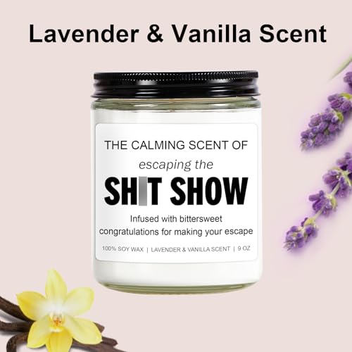 Funny Coworker Leaving Gift Scented Soy Candle - Lavender Vanilla (9oz)
