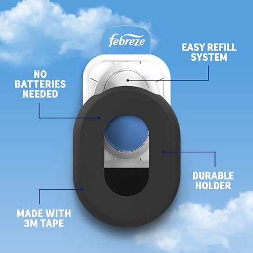 Febreze Trash Can Odor Fighter Stick-On Air Freshener 2 Holders & 2 Refills