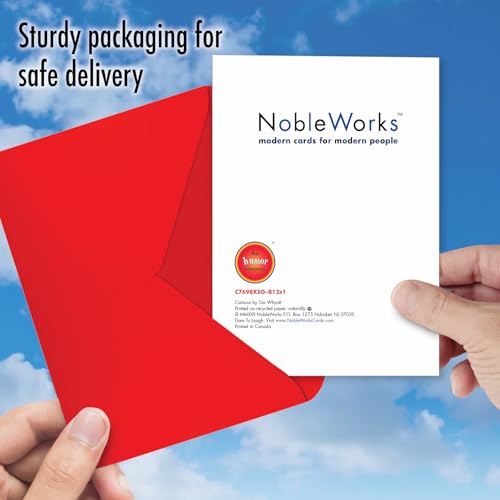 NobleWorks Christmas Card Pack - Sneaking Into Homes Holiday Humor (12 Pack)