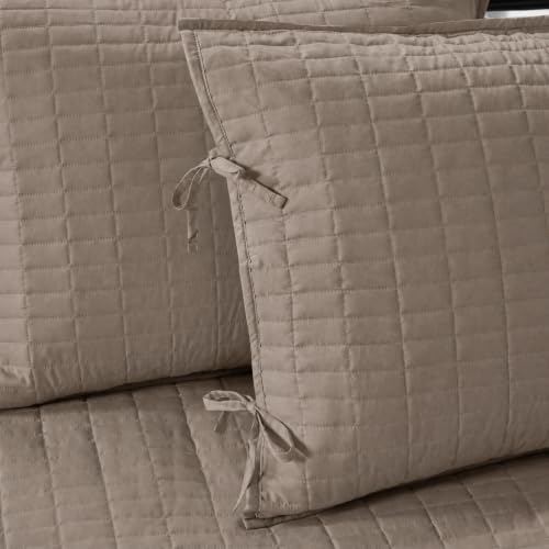 Quilted Daybed Cover Set 5-Piece with Bedskirt & Shams - Taupe, 75" x 39"