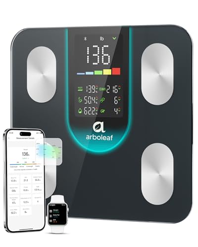 Arboleaf Smart Body Weight Scale with 14 Metrics, Bluetooth App Connectivity