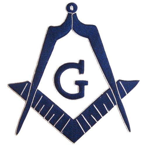 Master Mason with Sequined All Seeing Eye Masonic Apron - [Blue & White]