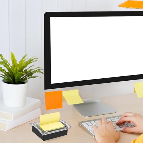 Pop-Up Sticky Note Dispenser 3x3 Inches with Black Base