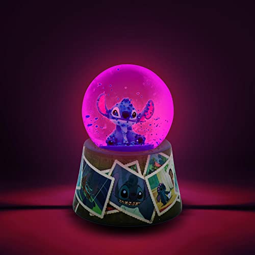 Mini Alien Character Light-Up Snow Globe with Glitter, 3-Inch Desktop Decor