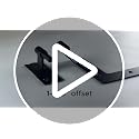Steel Blind Shutter Hinges, 1-1/16" Offset, Powder Coated Black, 4-Pack