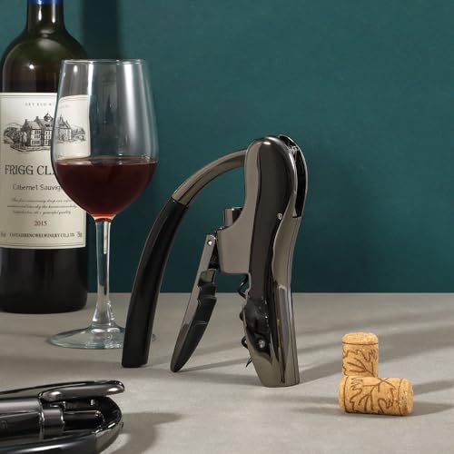 Rabbit Wine Opener Set with Foil Cutter - Heavy-Duty Zinc Alloy Sommelier Corkscrew
