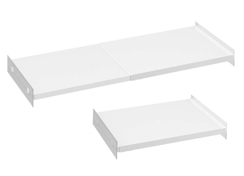 WEJIPP Closet Organizer Shelves Expandable Tension Shelving Rack Cabinet Storage Shelf Heavy Duty Metal DIY Divider Separator for Wardrobe Cupboard Pantry Kitchen Bathroom,White,2packs